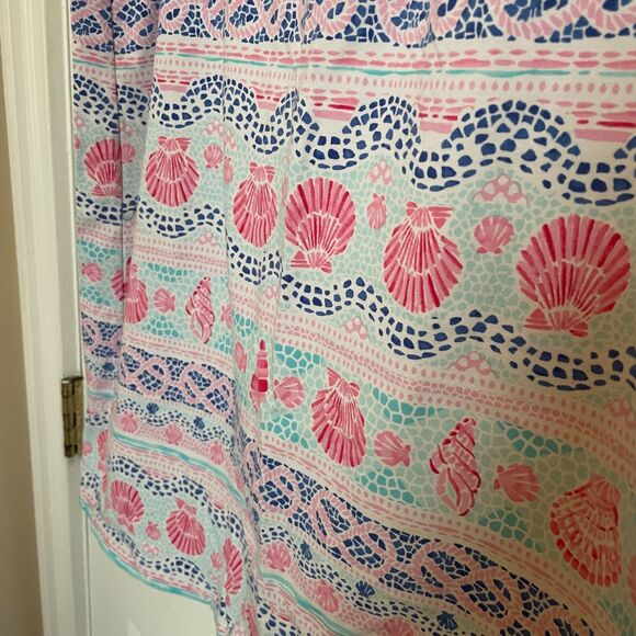 Talbots Cotton Skirt XL Printed Seashell Preppy Pickleball Travel Resort - Picture 3 of 8